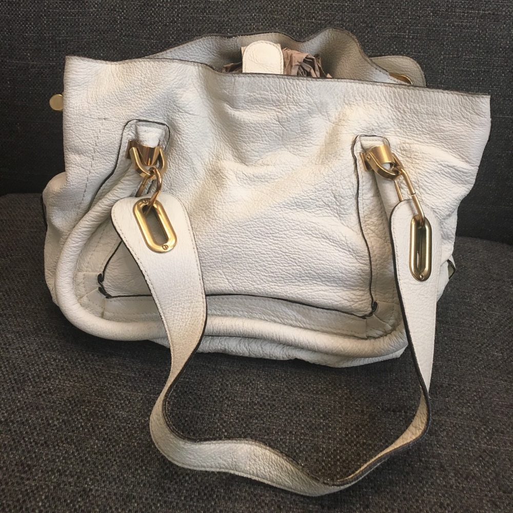 Chloe Cream Tote Bag